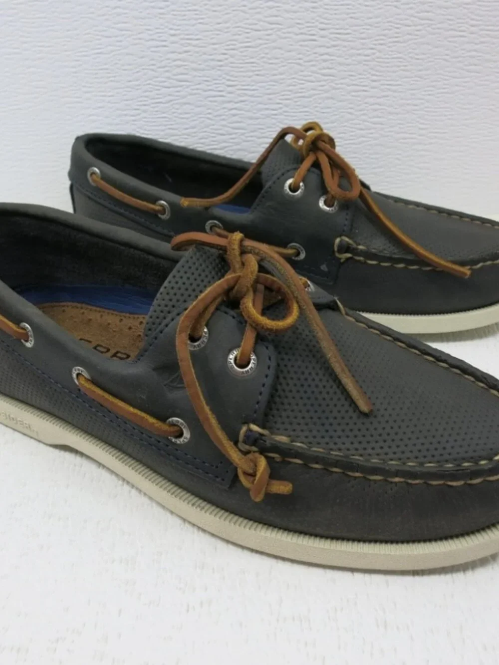Sperry Top-Sider Drak Gray Nubuck Leather Men's Footwear Casual Deck Shoes 7 M